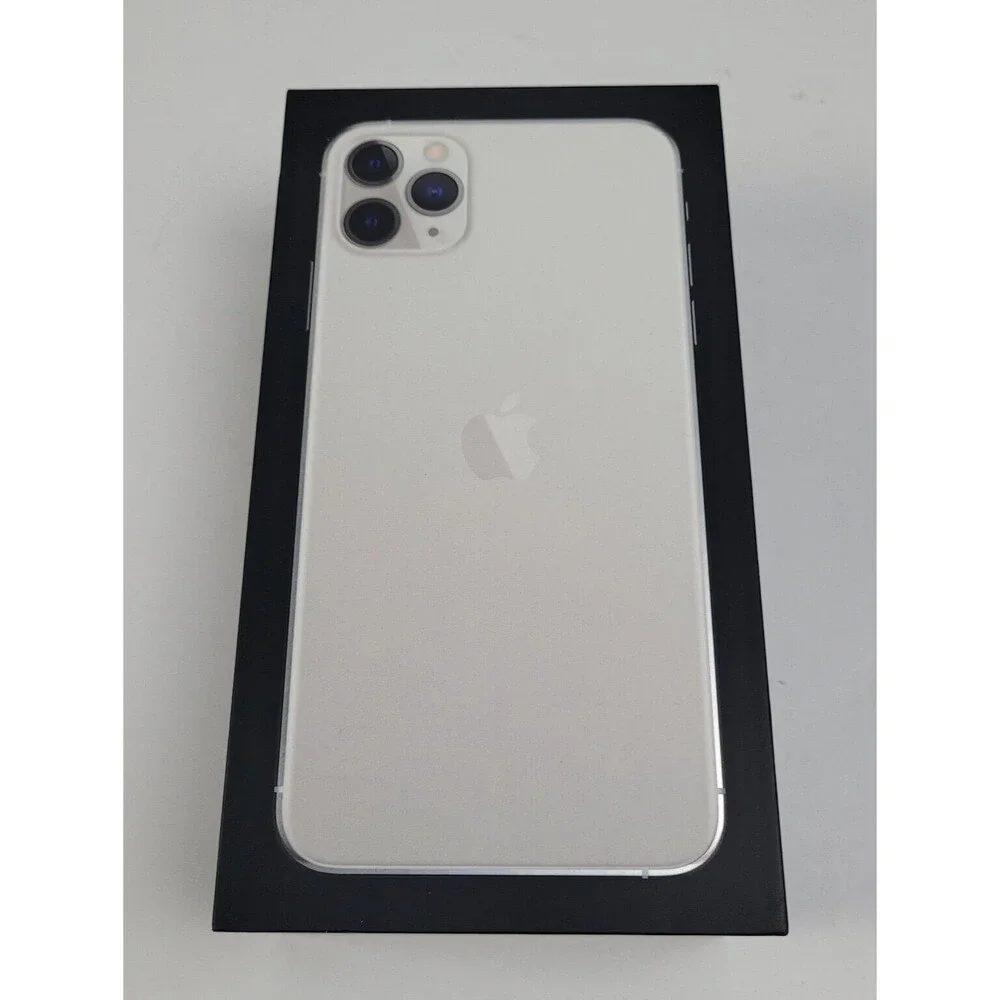 Genuine OEM Apple iPhone 11 Pro Max RETAIL BOX - 64GB Silver + Insert